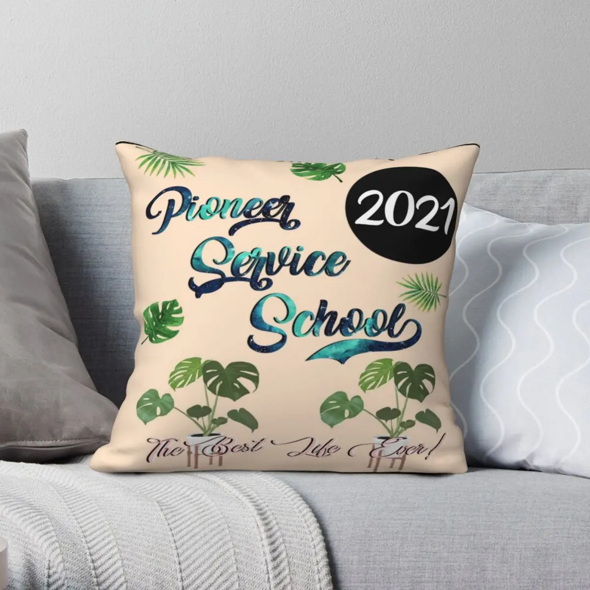 

Pioneer Service School 2021 Square Pillowcase Polyester Linen Velvet Creative Zip Decor Sofa Cushion Cover