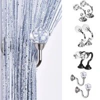 2pcs solid luxury crystal ball glass curtain holdback wall tie back hooks hanger holder curtain wall hooks
