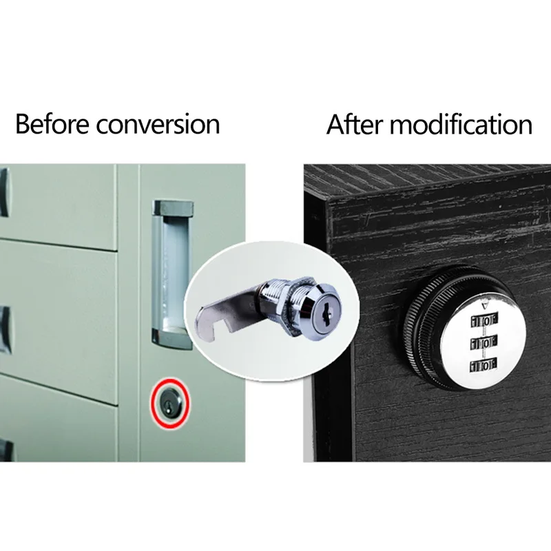 

Zinc Alloy Convenient Password Security Coded Locks For Box Cabinet 3 Digit Code Combination Cabinet Lock Sliver/Black