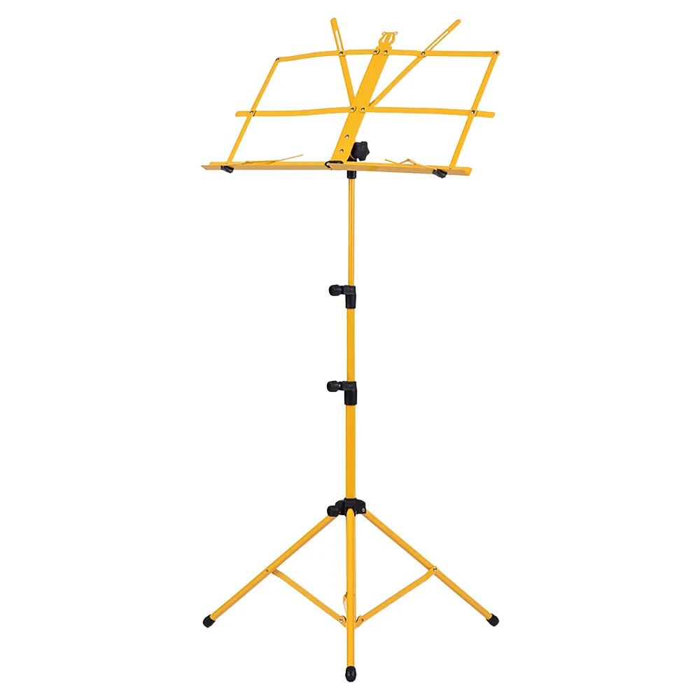 Yellow Foldable Sheet Music Tripod Stand Holder Lightweight with Water-resistant Carry Bag for Violin Piano Guitar Instrument - Цвет: Yellow
