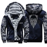 2021 winter camouflage thicken men hoodies odin vikings printing male brand jackets casual all match stylish clothing streetwear