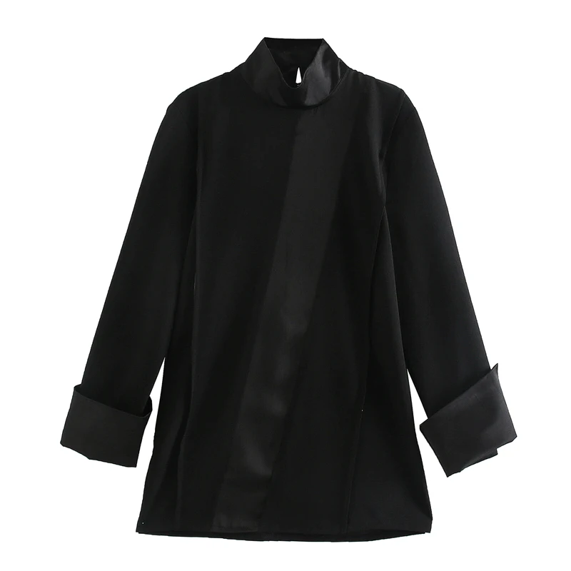 Новые женские винтажные Сатиновые повседневные кимоно рубашки с воротником