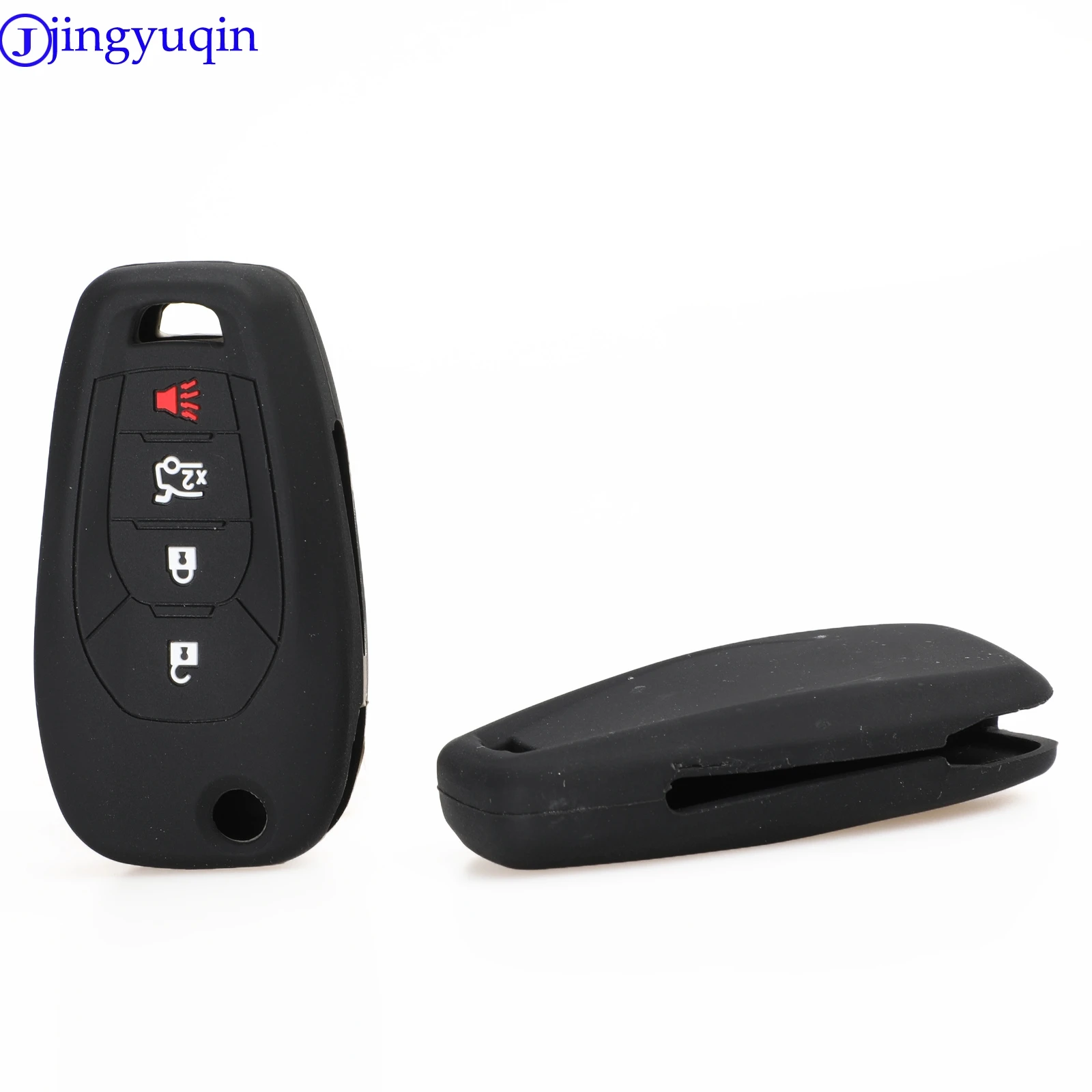 

Jingyuqin для Chevrolet Cruze силиконовый дистанционный флип-чехол для ключей Fob оболочка чехол держатель для кожи 4 кнопки 2016 2017 2018 2019