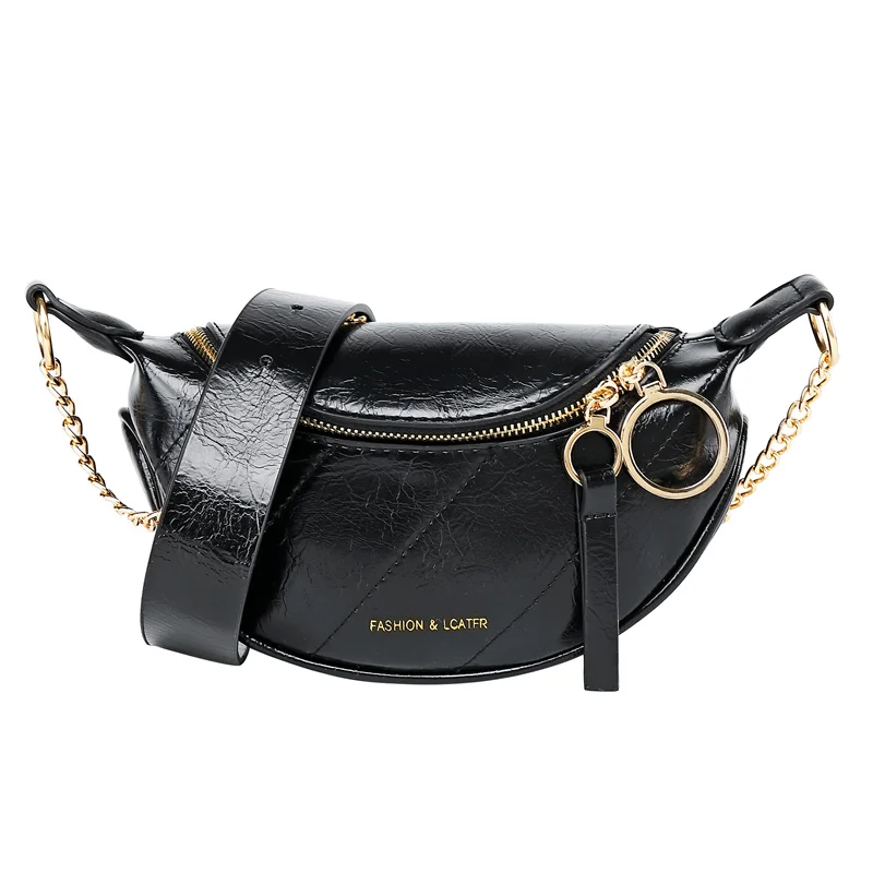 

Popular Women Bags Shoulder Bag New Design Chain Bag PU Leather Crossbody Bags Saddle Handbag