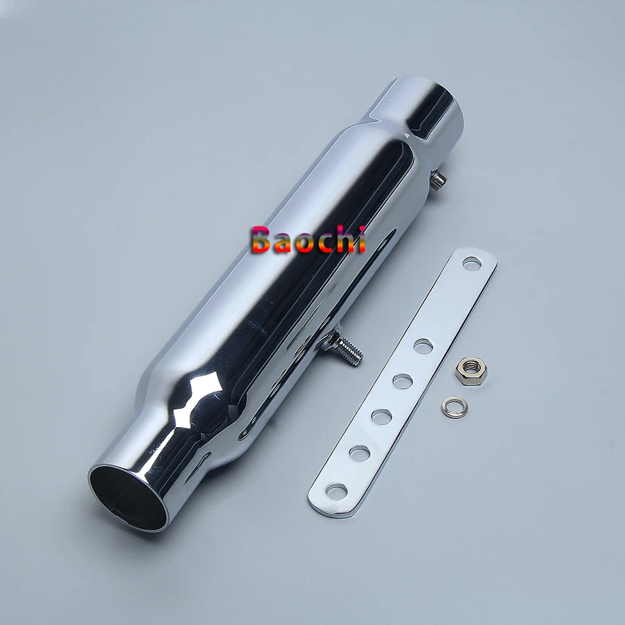 Для мотоцикла глушитель 45 мм винтажная хромированная труба Ретро выхлопная