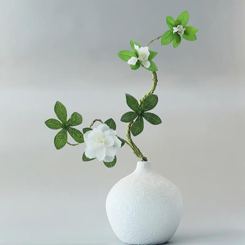 Белая красная Азалея искусственные ветки и зелень подходит для романтической