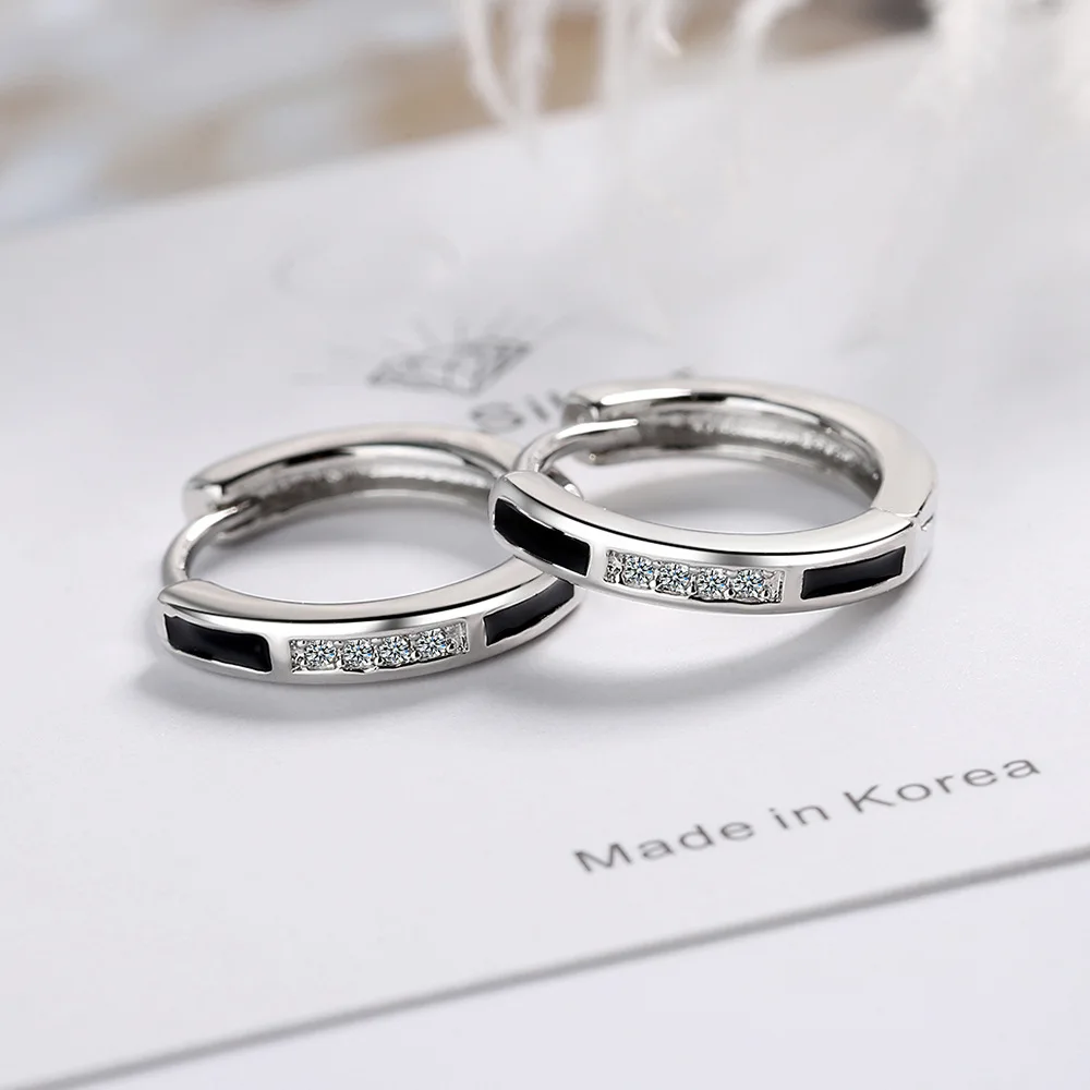 Ear Clip Women's Japanese and Korean Stud rings Simple Fresh Cute Epoxy Fashion  Jewelry Xzeh637