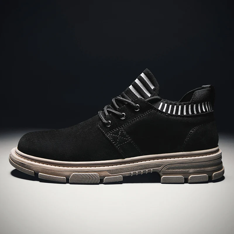 

Sapato Masculino Casual Shoe Casual Man Mens Shoes Slip On Leather Men Men's Sneakers Shose Black Fashion Low Boots
