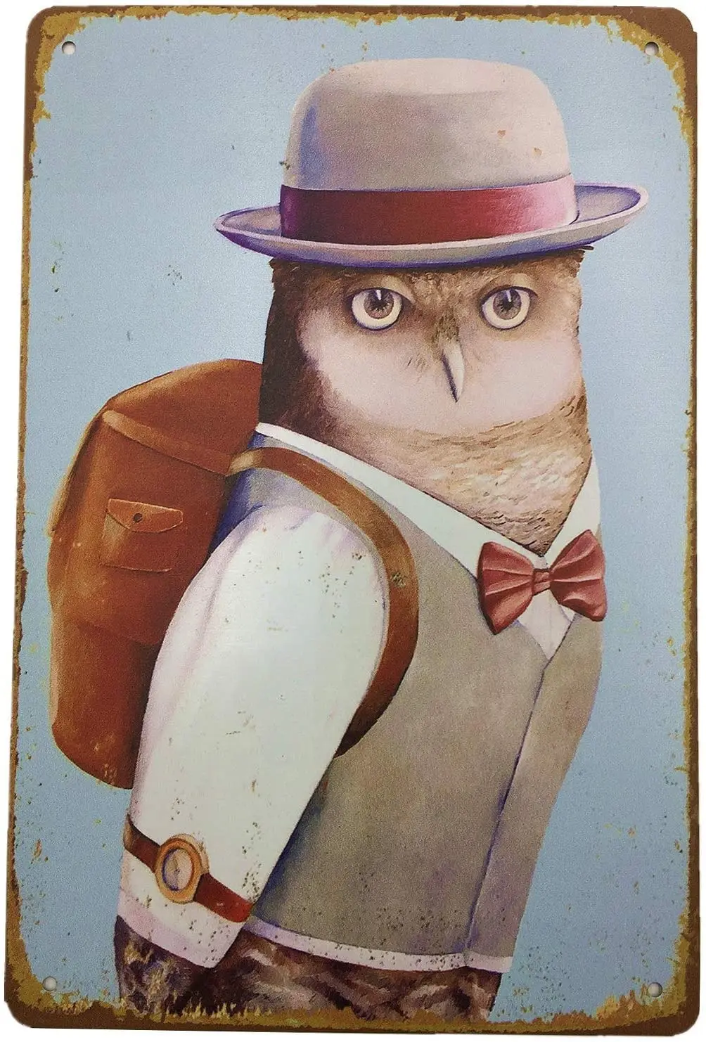 

Metal Vintage Tin Sign Decor-Animal for Kitchen Home Garage Bar Pub Outdoor Retro Art Sign 12X 8"