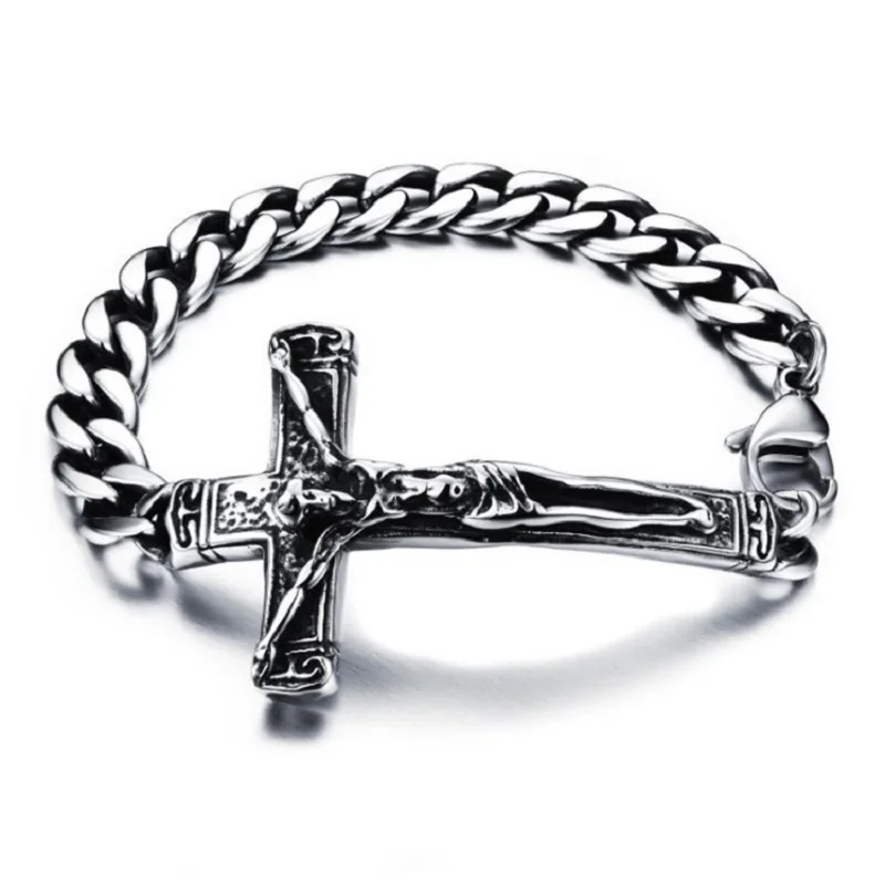 Католический распятие христианская вера религиозное литье модный браслет |