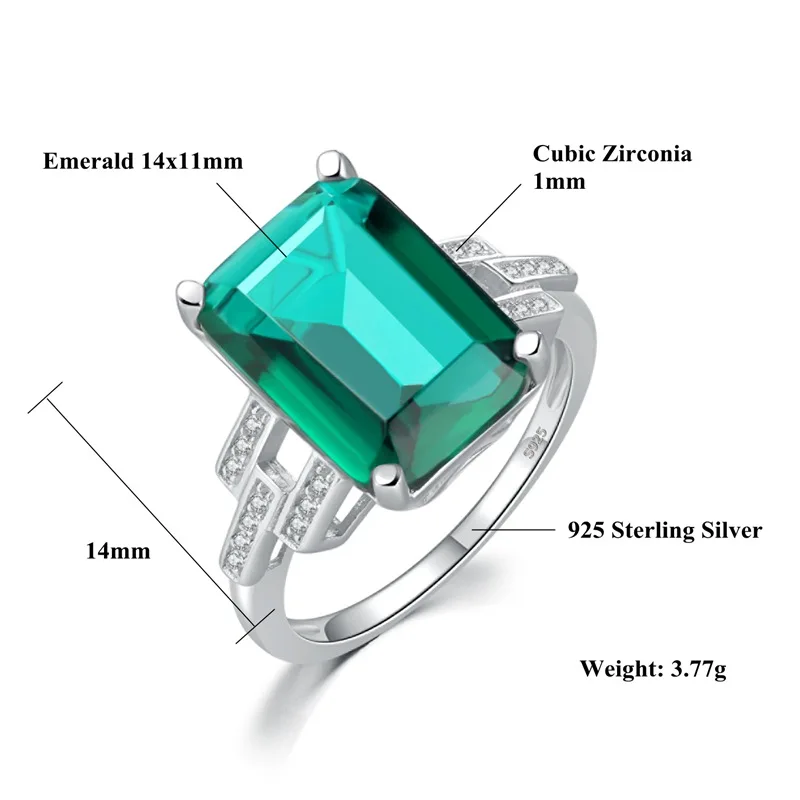Женское кольцо из серебра 925 пробы с изумрудом рубином и сапфиром | Украшения