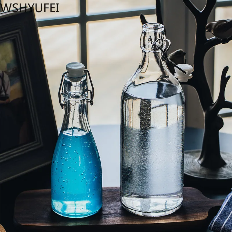 Креативная модная стеклянная бутылка Герметичная Бутылка для вина оливкового