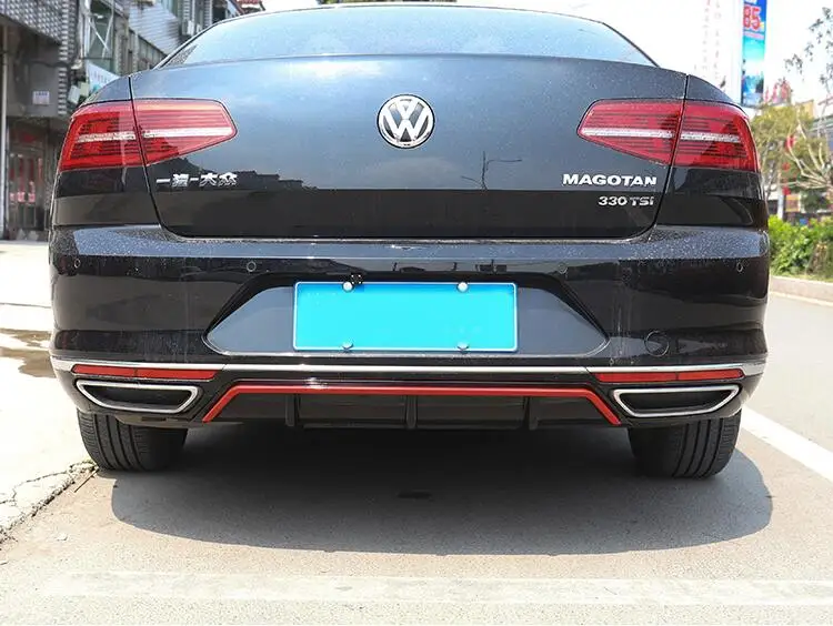 For Volkswagen Passat B8 Rear spoiler ABS Bumper Diffuser Bumpers Protector After chrome lip rear | Автомобили и мотоциклы
