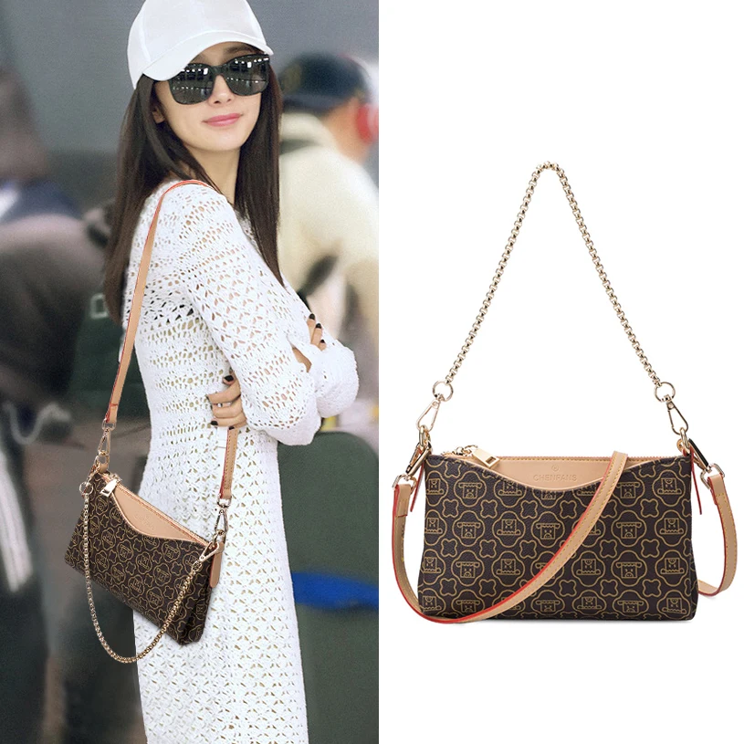 

2021 Retro Chain Handbag Printed Envelope Bag European and American Fashion Messenger Bag Trendy All-match Women Shoulder Bag