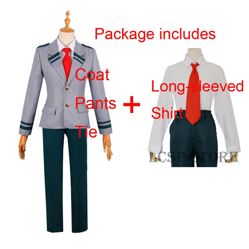 package 4 LCSP My Hero Academy мидория изуку deku OCHACO URARAKA японский костюм для косплея аниме Все · Might школьная форма Одежда - Цвет: package 4