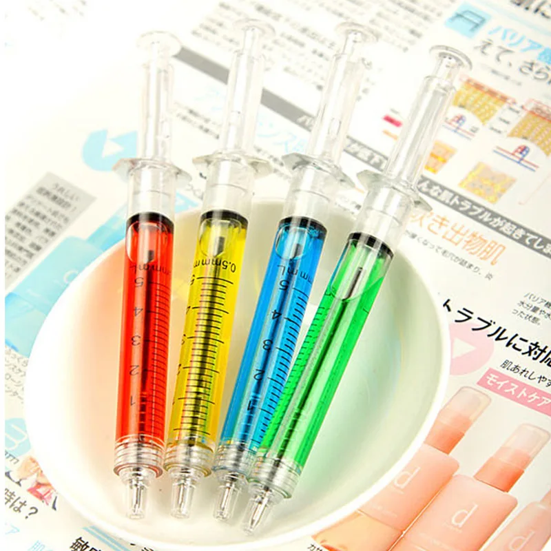 Шариковая ручка с инъекцией случайного цвета подарок медсестре жидкая черная