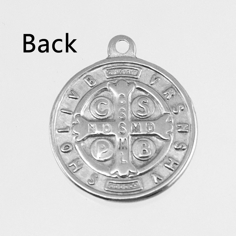 Нержавеющая сталь Святого Бенедикта Nursia патрон против зла крест медаль античный