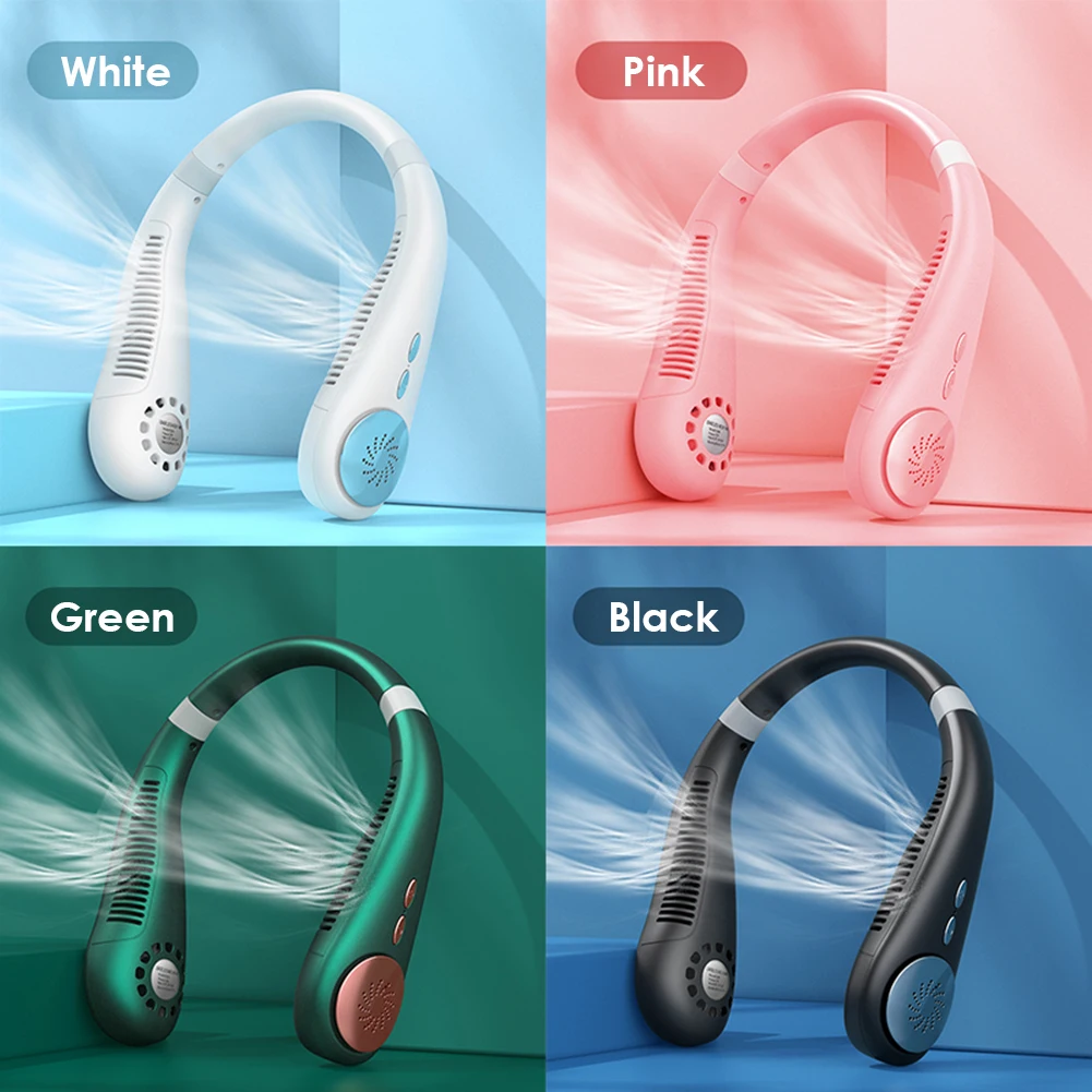 

Mini Neck Fan Portable Bladeless USB Rechargeable Mute Sports Fans for Outdoor Ventilador Portatil Abanicos Cooling Fans
