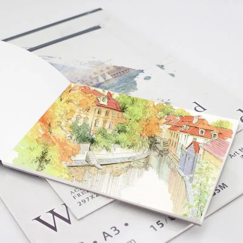 

15 Sheets A3/A4/A5 Watercolor Paper Sketch Book Notepad for Painting Drawing Diary Journal Notebook Art Supplies