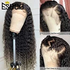 Парики из человеческих волос с глубокой волной на сетке спереди для женщин 13x4, малайзийские парики из человеческих волос, предварительно выщипанные кудрявые парики без повреждений на сетке спереди, 150%