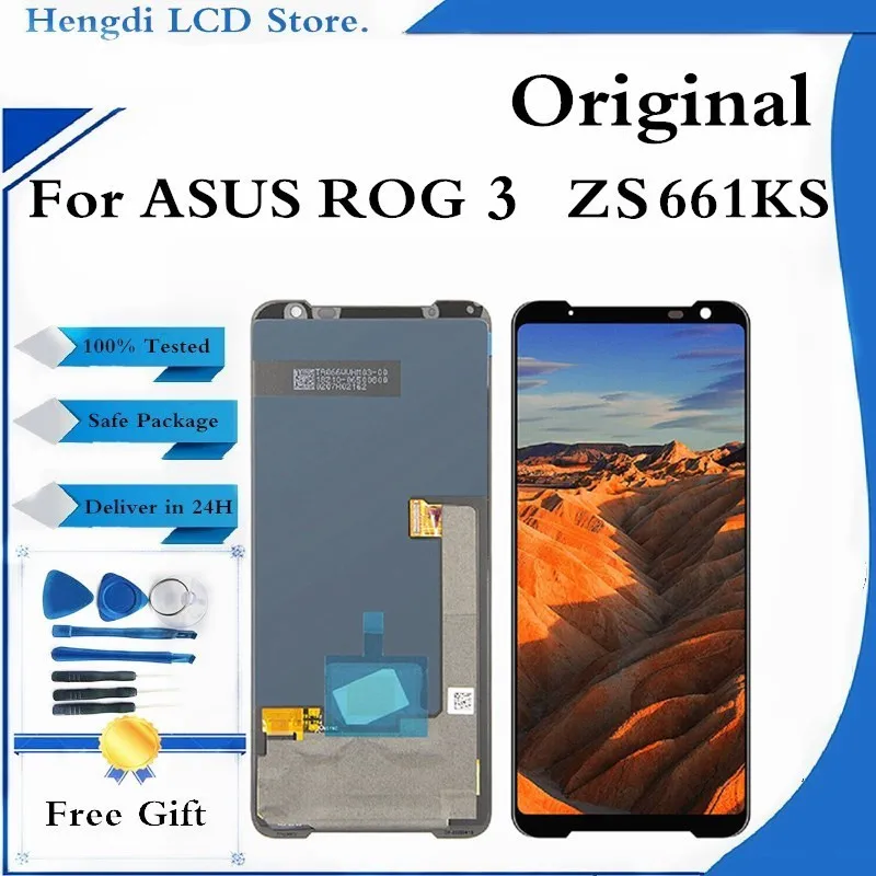 

Оригинальный ЖК-дисплей для ASUS ROG 3 ZS661KS, внешний дисплей для ROG Phone 3 Strix ASUS I003DD, замена дисплея