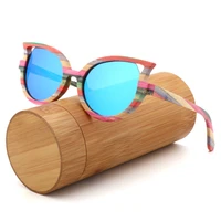 butterfly shaped fashion cat eyes ladies polarized sunglasses for women colored wood sun glasses handmade with wood glasses box