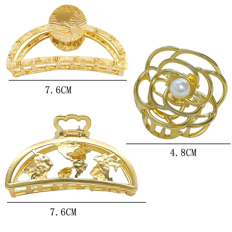 Металлическая заколка для волос в стиле ретро |