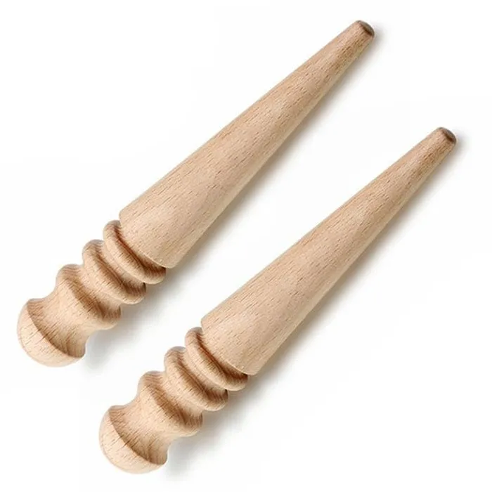 

2pcs 15cm Leathercraft Tool Edges Slicker Round Wood Multi Size Craftool Wood Leather Edge Slickers Leather Burnishing Supplies