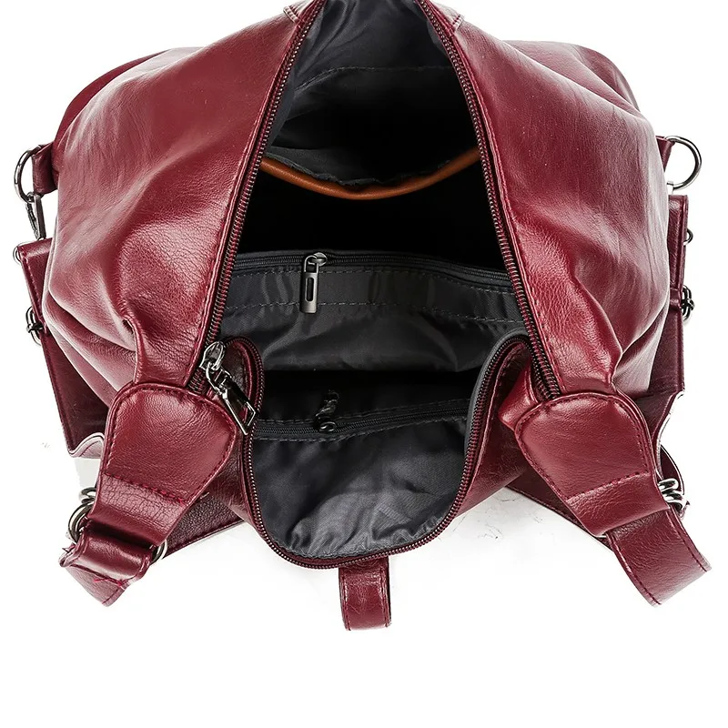 Женская сумка из искусственной кожи сумки на молнии вместительные Хобо женские