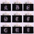 Женская косметичка с буквенным принтом, модный дорожный органайзер для косметики с 26 начальными буквами, Несессер для туалетных принадлежностей, портативный Дамский клатч