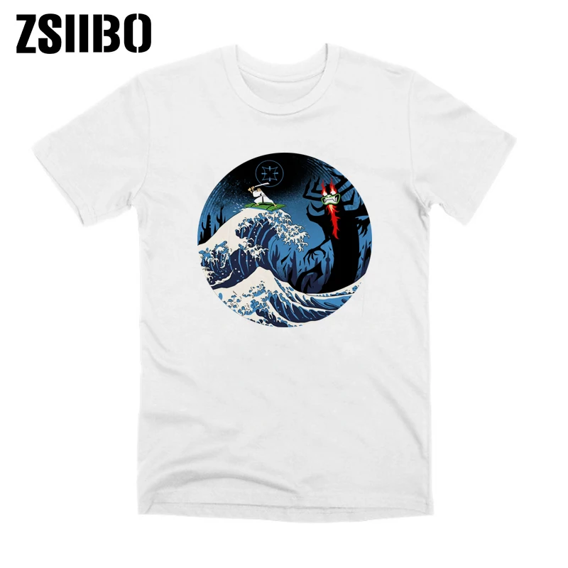 white3 ZSIIBO/футболка в японском стиле Харадзюку для мужчин; коллекция года; летняя футболка в стиле хип-хоп; уличная футболка с изображением суши-лодки; Повседневный волнистый топ; HY1MC55 - Цвет: white3