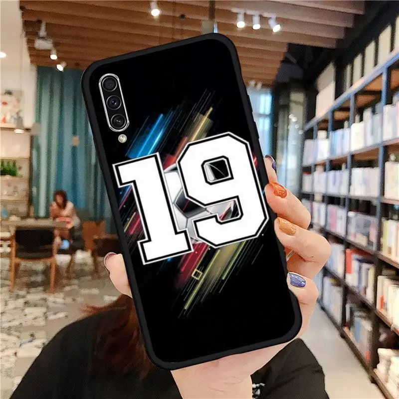 

Lucky Football number letter words Phone Case For Samsung galaxy A S note 10 7 8 9 20 30 31 40 50 51 70 71 21 s ultra plus