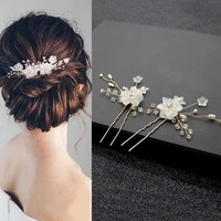 ruoshui bride acrylic hair stick flower hair comb ornaments fashion jewlry wedding hair accessories headwear hairpins hair clips