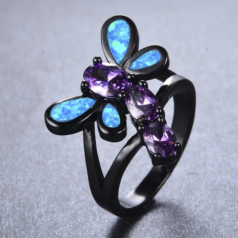 

MFY Hot Sale Fashion Classic Mixed Color Butterfly Crystal Zircon Ladies Creative Simple Ring Rings For Women Whole Sale