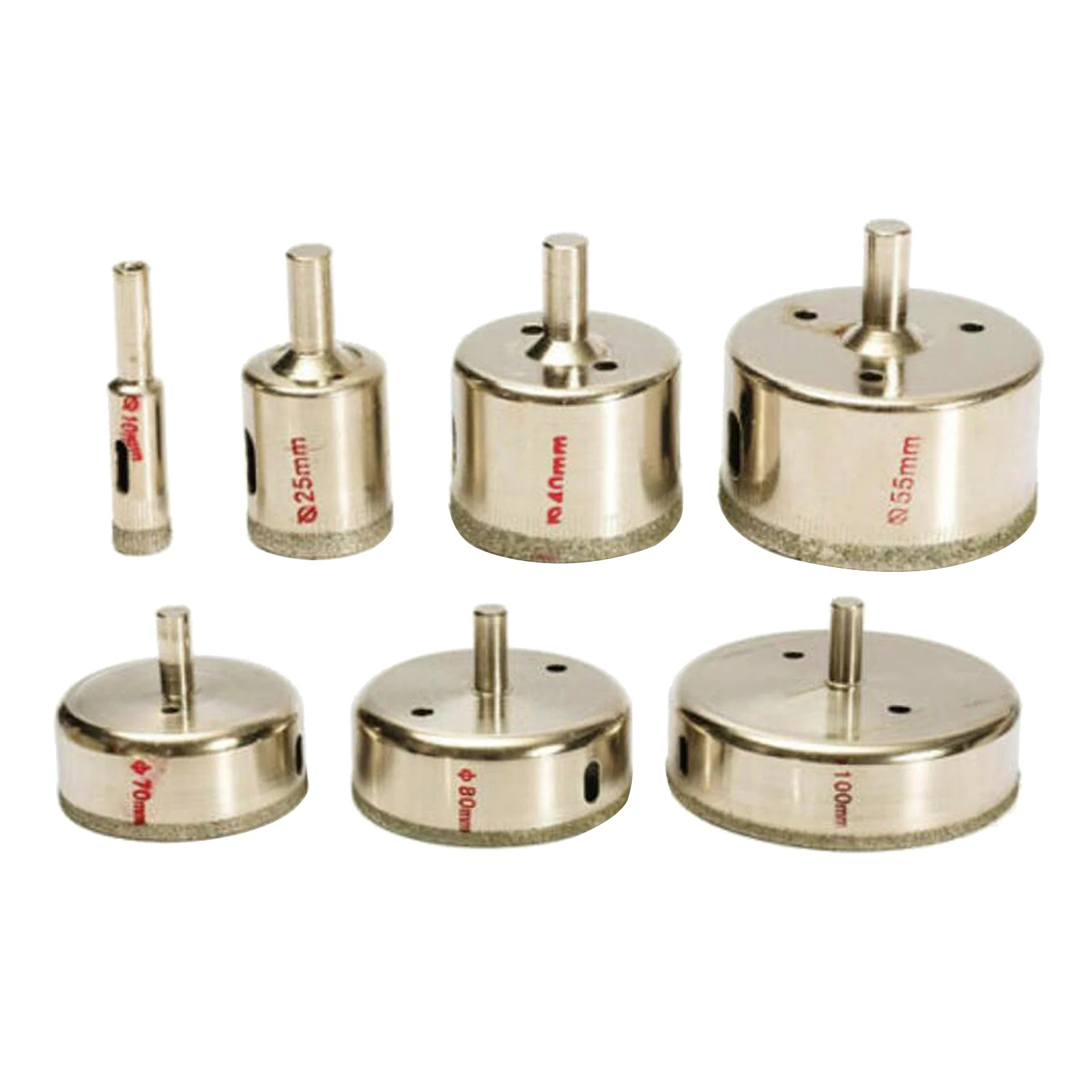 

7pcs 10- Diamond Coated Drill Bit Set Hole Saw Ceramic Glass Tile Marble