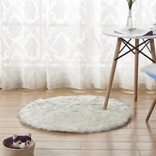 Tapis de couverture de chaise en fausse fourrure, en peau de mouton, à poils longs, pour le sol, à côté des chambres à coucher, salon, chambres d'enfants, décor de canapé  (2)