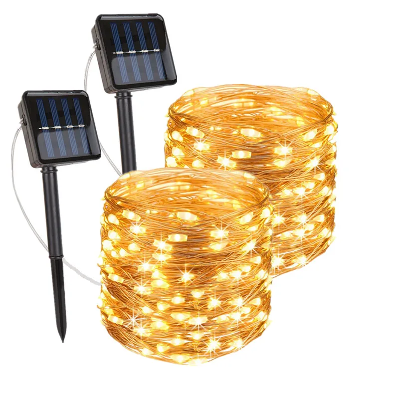 

50/100/200 LED Solar Light Outdoor Lamp String Lights for Holiday Christmas Party Waterproof Fairy Lights Garden Garland Navidad