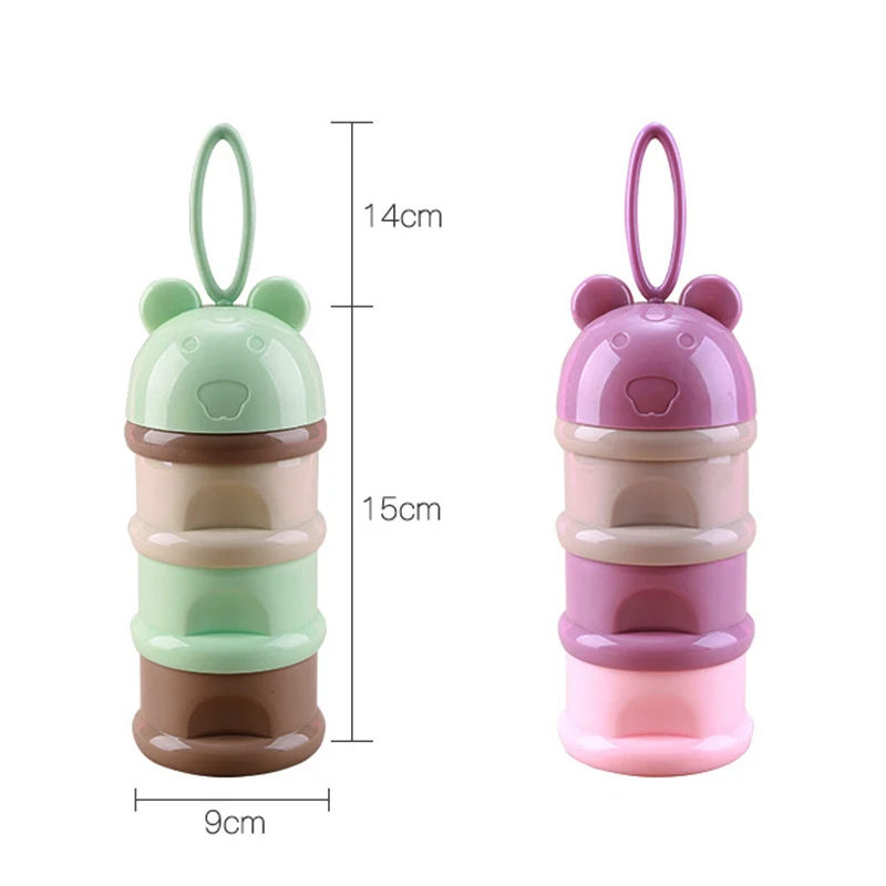 

Portable Baby Food 3 Layer Storage Box Essential Cereal Cartoon Formula Milk Snacks Container Milk Powder Boxes for Toddle Kids