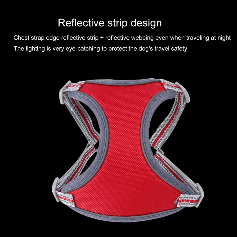 

Wearable Pet Chest Strap Skin-friendly Oxford Cloth Dog Outdoor Vest Harness Dog Harness Pet Harness 1 Set
