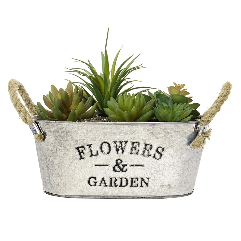 

Белый контейнер для растений-суккулентов, деревенский горшок для цветов с веревками, винтажный горшок для полива, домашний декор для посадк...