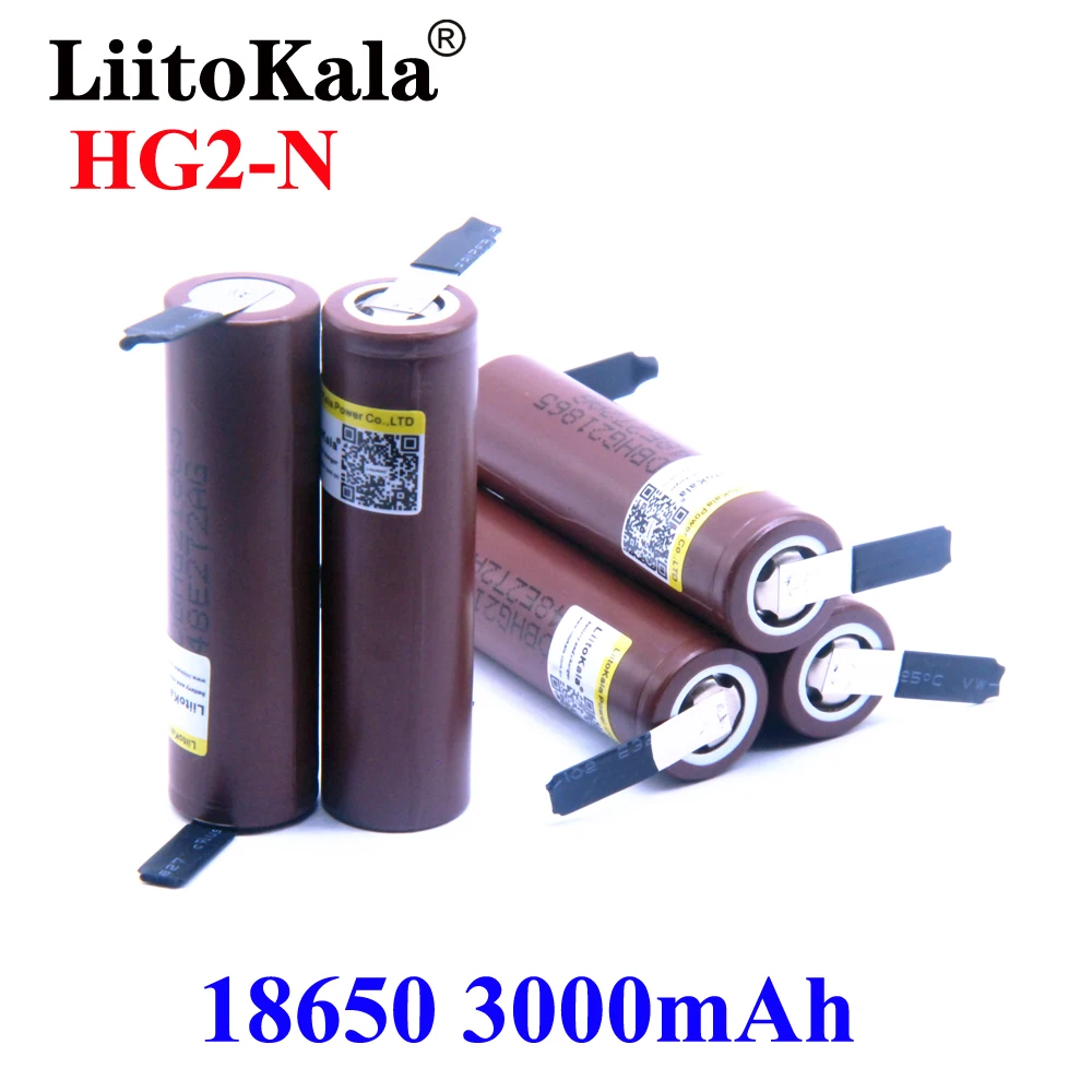 Лидер продаж оригинальный аккумулятор LiitoKala для HG2 18650 3000 мАч разряд 3 6 В 20 А