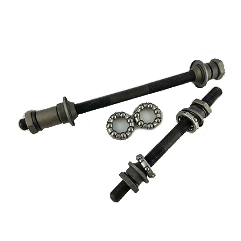 

Bike Front Rear Hub Axle Set Solid Shaft Bicycle 108mm 145mm With 1/4 3/16 Balls Front Bead Frame Cycling Parts Accessories