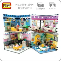 loz city architecture house corner kitchen bedroom living shower room animal mini blocks bricks building toy for children no box