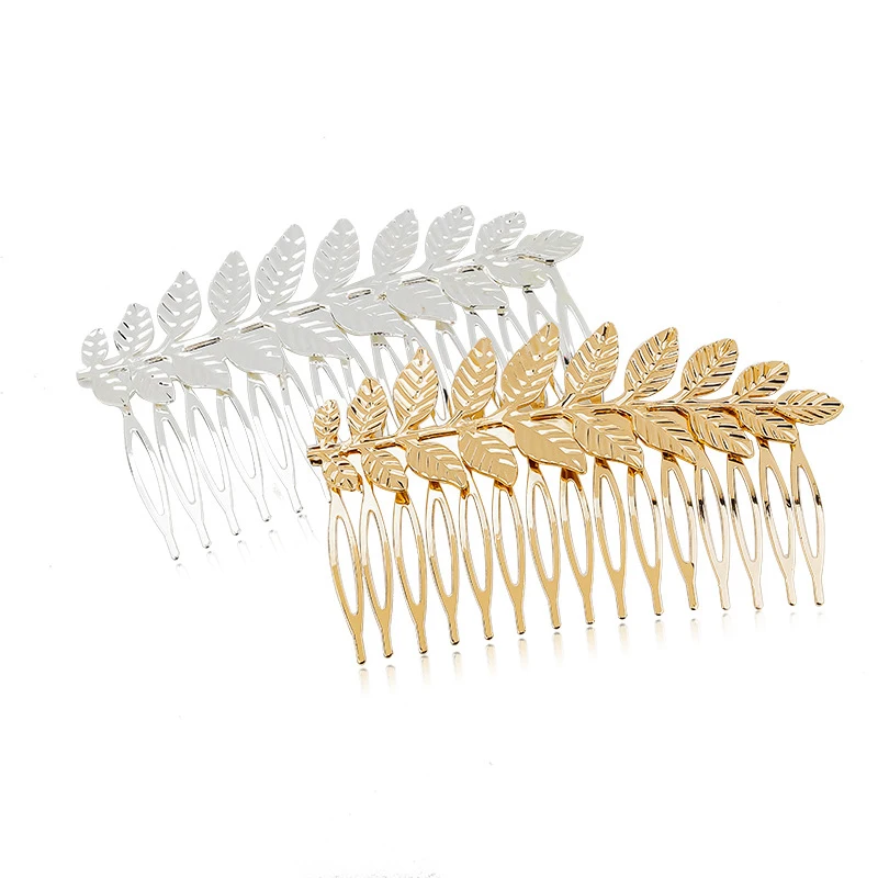 Women Wedding Hair Combs Metal Tree Leaf Hair Accessories for Bridal Flower Headpiece Bride Hair ornaments Jewelry Silver Color