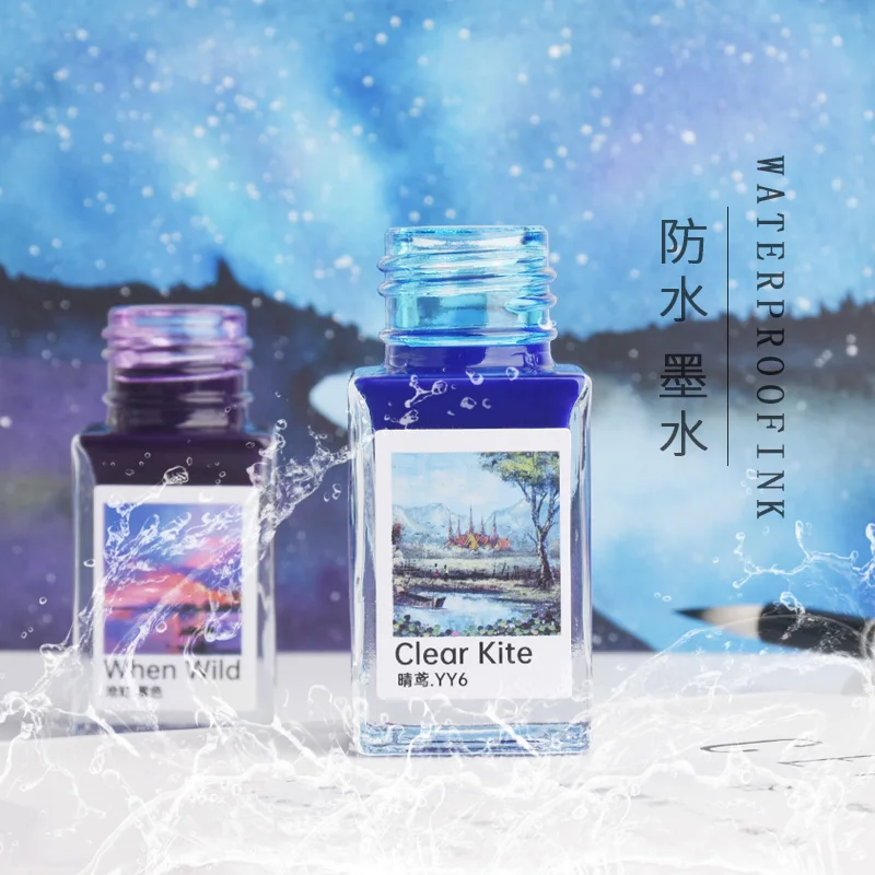 Waterproof Ink 18ML Yuyi Color Ink Dip Fountain Pen Color Ink Pigment Non Carbon Painting Ink