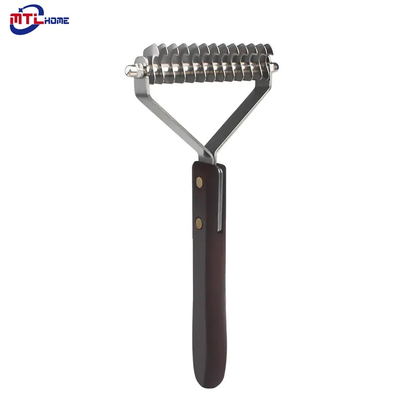 

Щетка-Расческа для груминга домашних питомцев с деревянной ручкой