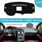 Двухслойный чехол для приборной панели автомобиля, солнцезащитный козырек для Peugeot 3008 I 2008 2009 2010 2011 2012 2013 2014 2015 2016 с коробкой для хранения, коврик для приборной панели