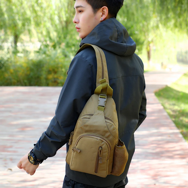 Камуфляжная Мужская нагрудная сумка 2021 уличная прочная водонепроницаемая