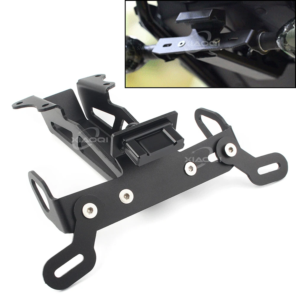

For Yamaha FJ09 FJ-09 MT09 MT-09 Tracer 900 Motorcycle Adjustable Angle License Number Plate Frame Holder Bracket With LED Lamp