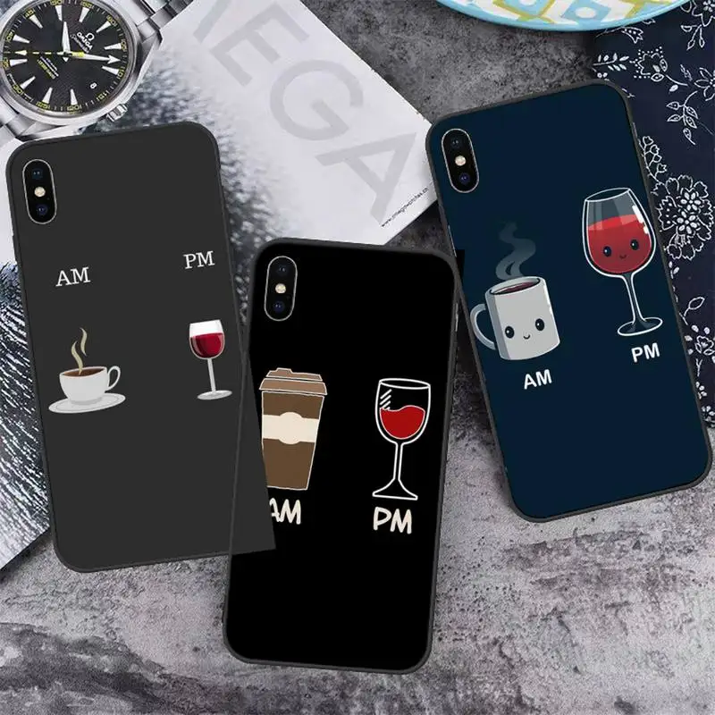 

Coffee Wine Cup Phone Case for iPhone 13 12 11 mini pro XS MAX 8 7 6 6S Plus X 5S SE 2020 XR